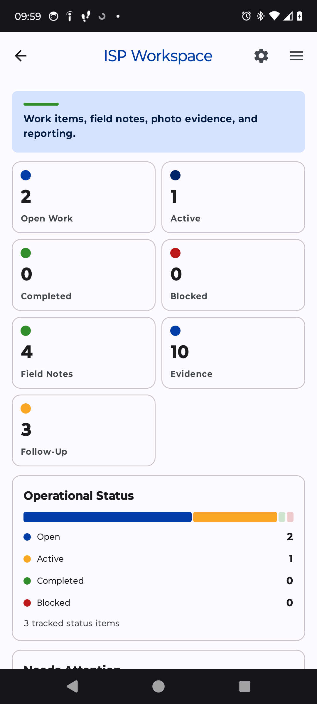 BroadbandOps application screenshot