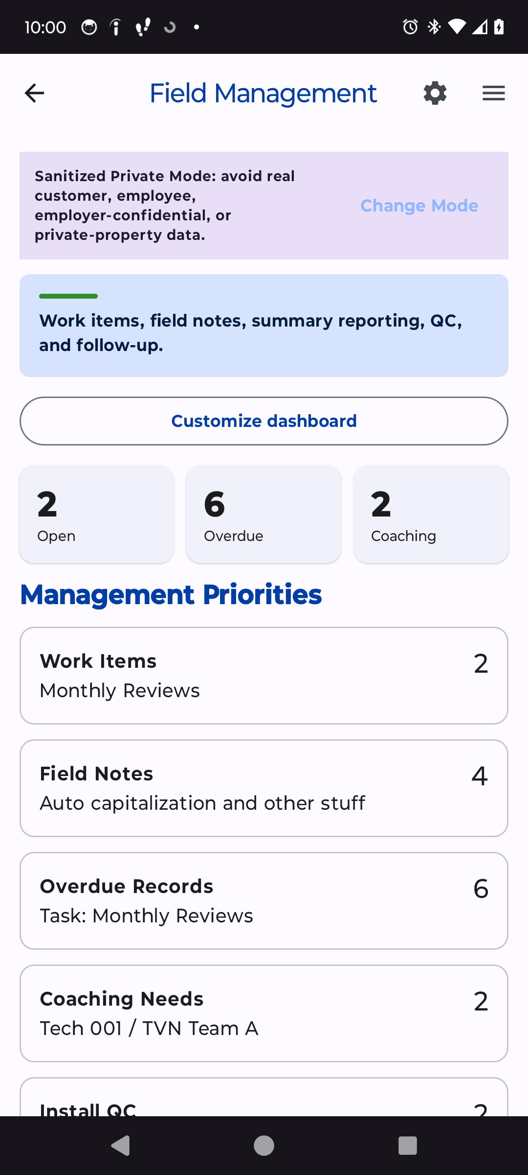 BroadbandOps application screenshot