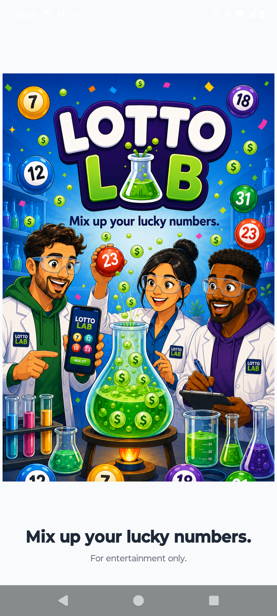 Lotto Lab game chooser
